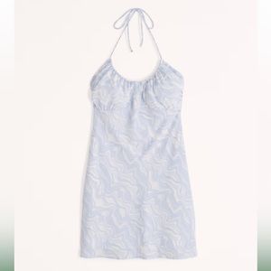 Abercrombie and Fitch Halter Ruched Mini Dress